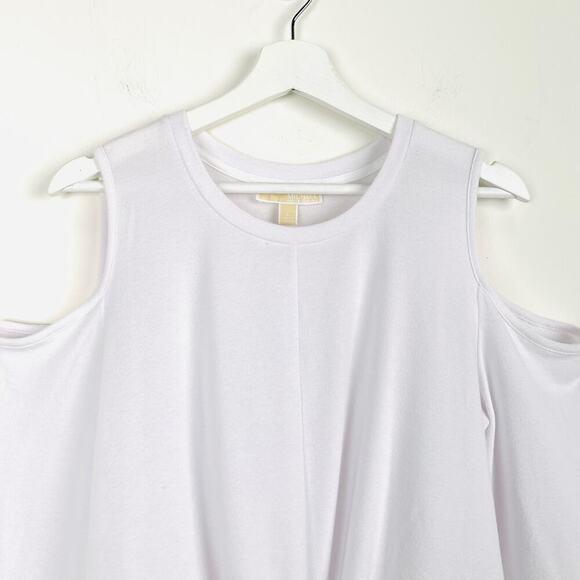 NWT Michael Kors Cold Shoulder Button Down Top Size L - Picture 3 of 11